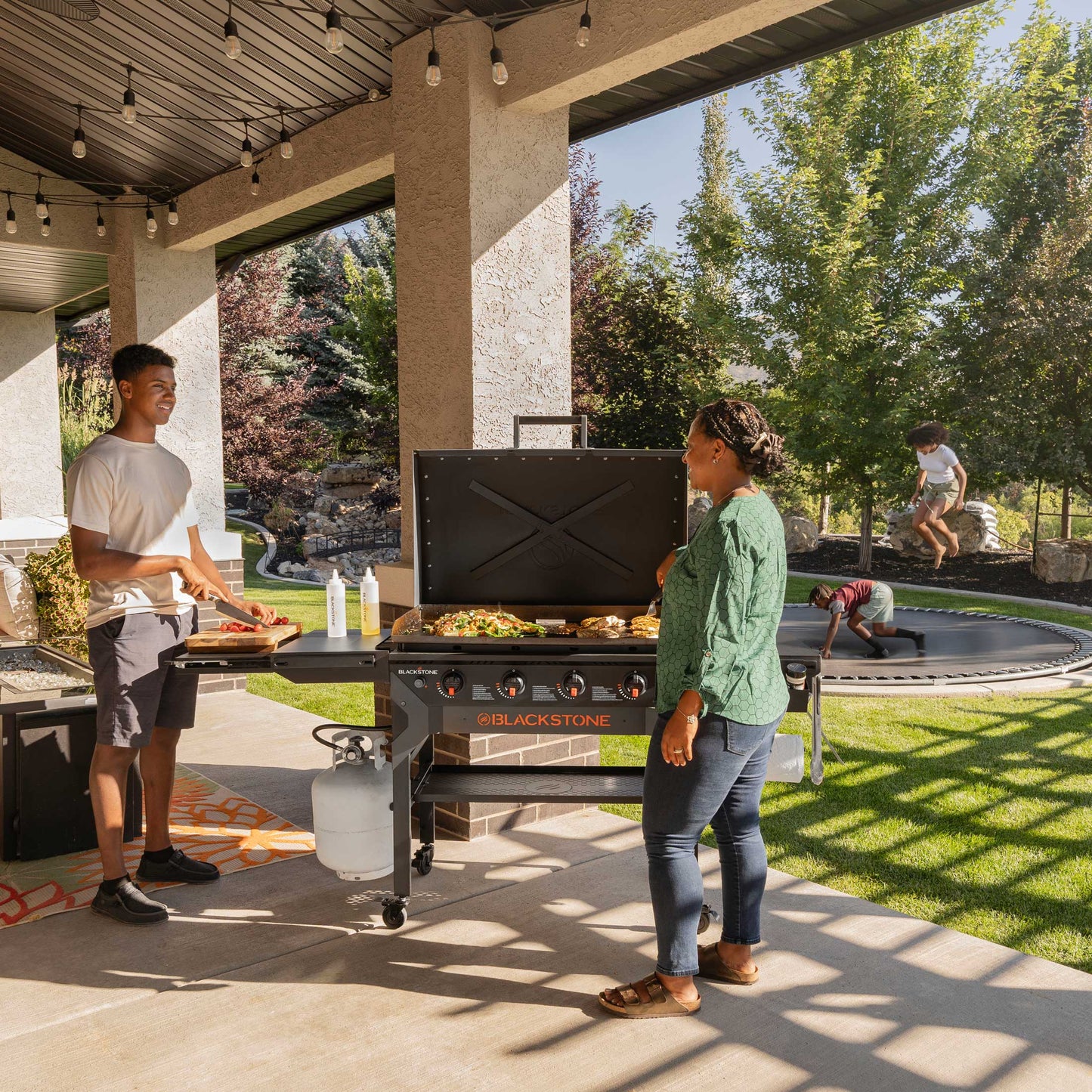 Iron Forged 36" Griddle W/Hood