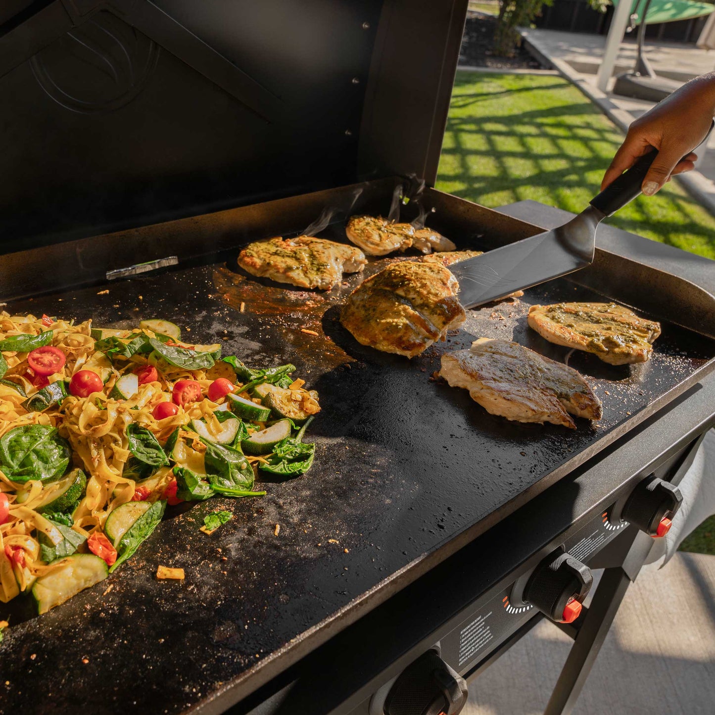 Iron Forged 36" Griddle W/Hood