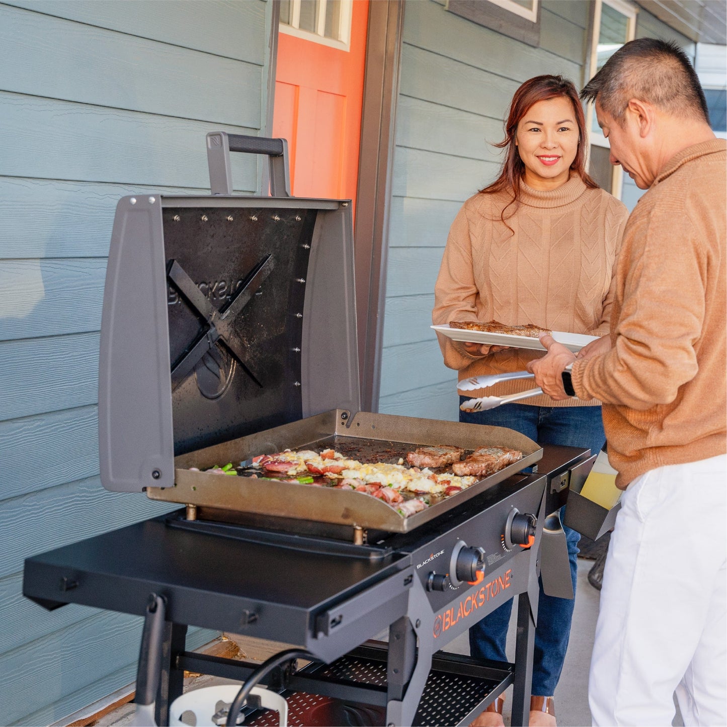 Iron Forged 28" Griddle W/Hood