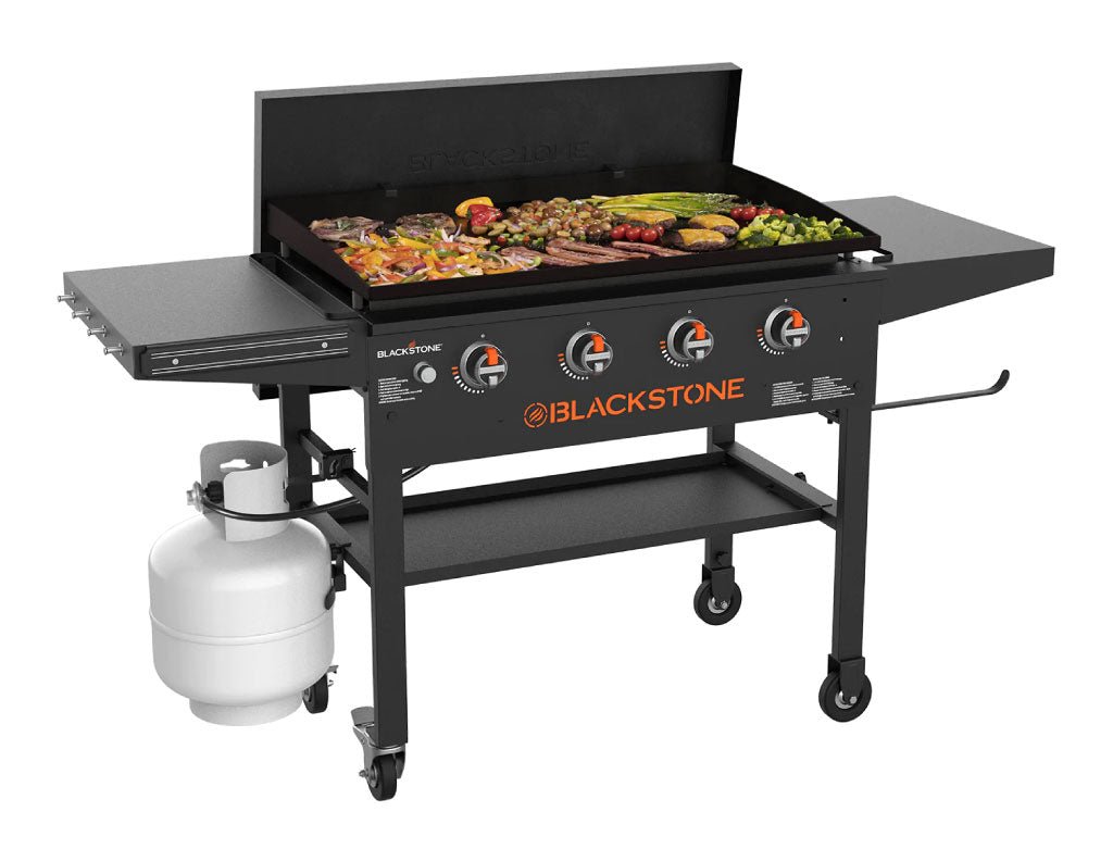 36" Griddle W/Hard Cover & High Shelves