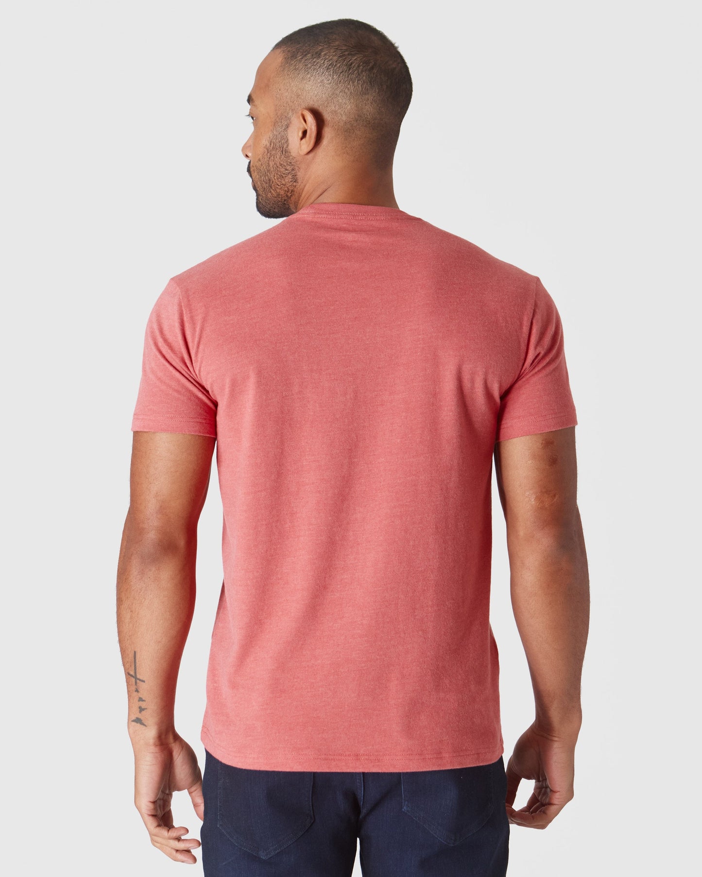 Heather Garnet Short Sleeve Crew Neck T-Shirt