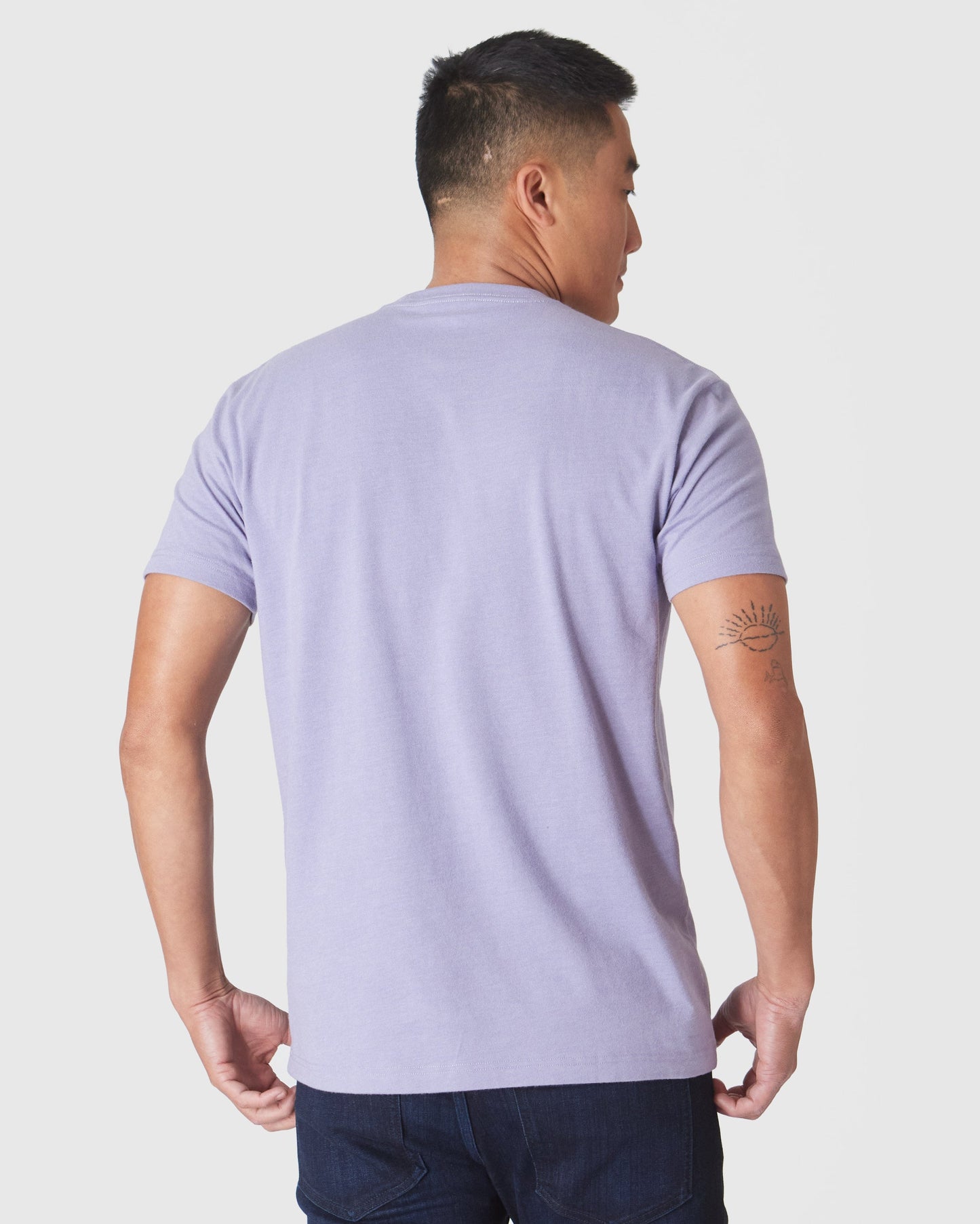 Heather Dark Orchid Short Sleeve Crew Neck T-Shirt