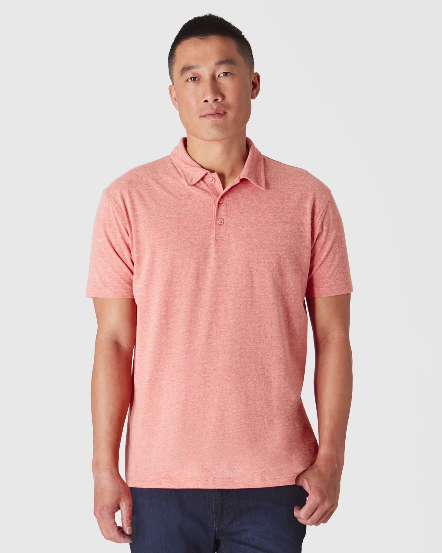 Heather Cayenne Short Sleeve Polo