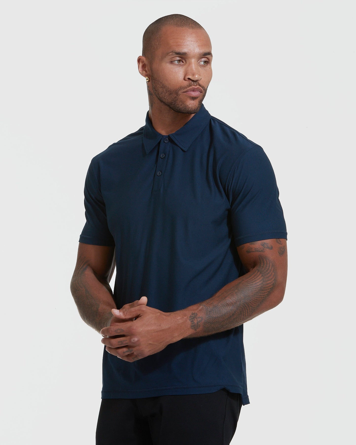 Navy Short Sleeve Active Polo