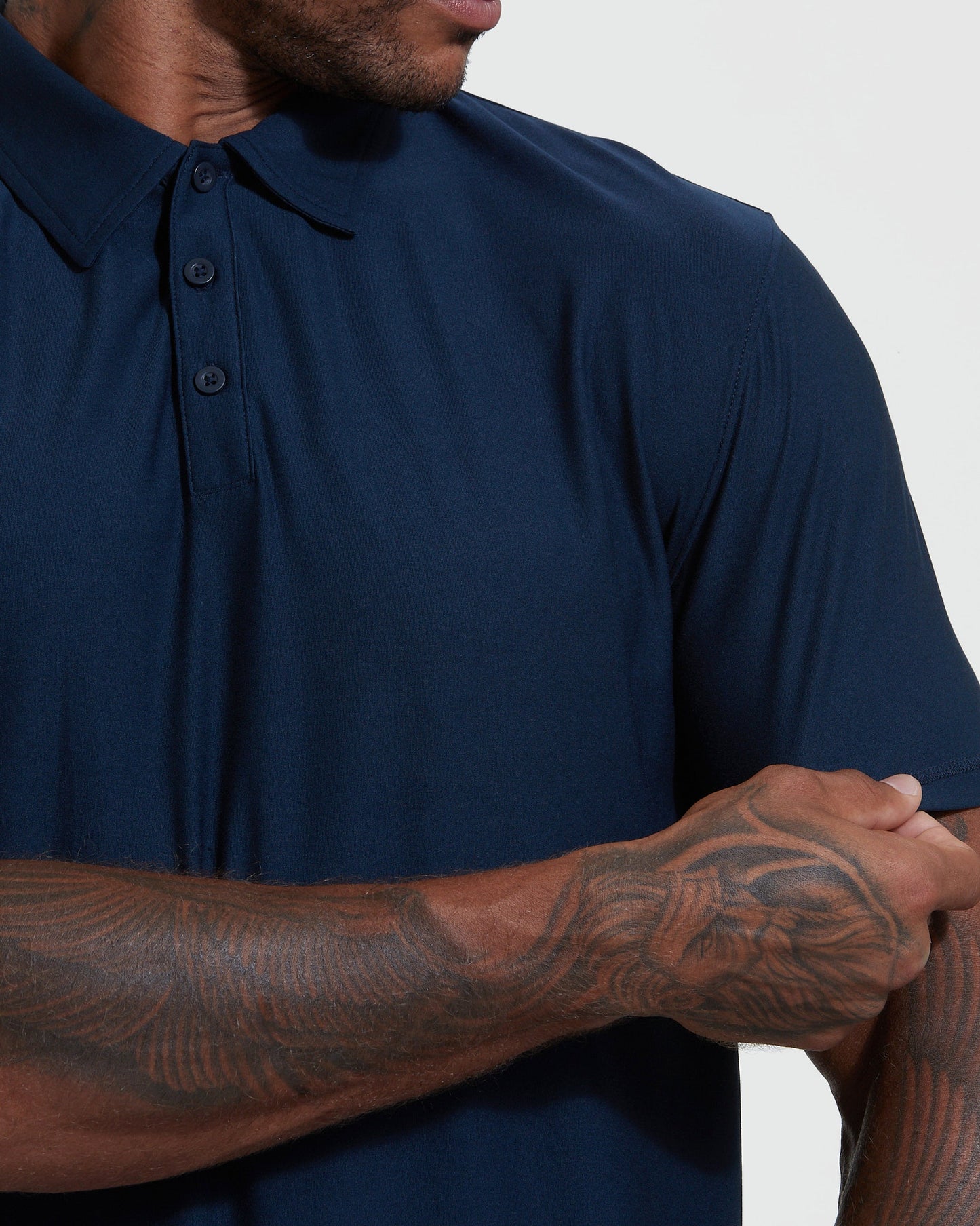 Navy Short Sleeve Active Polo