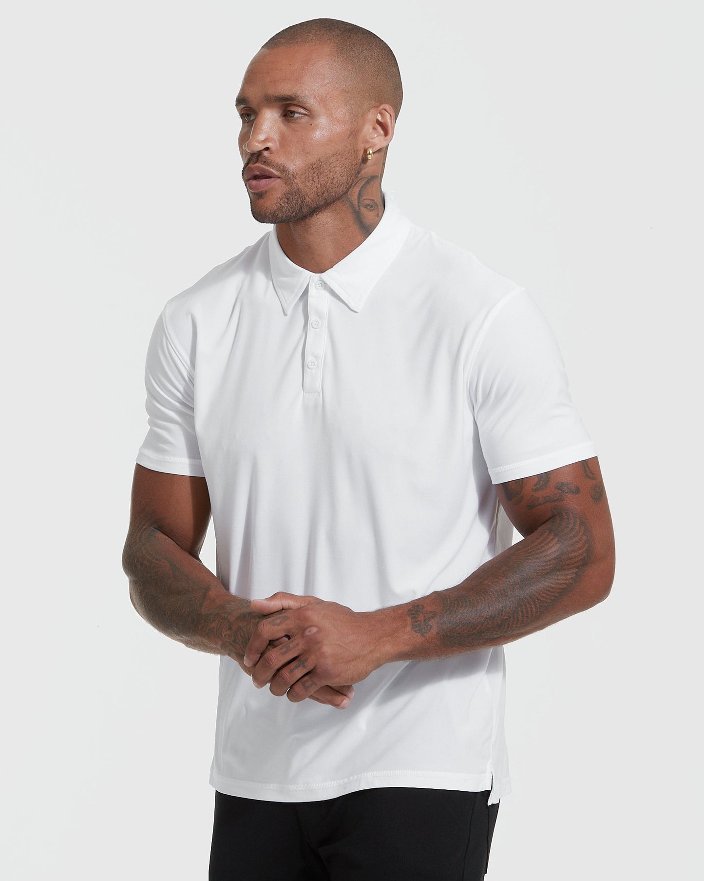 White Short Sleeve Active Polo