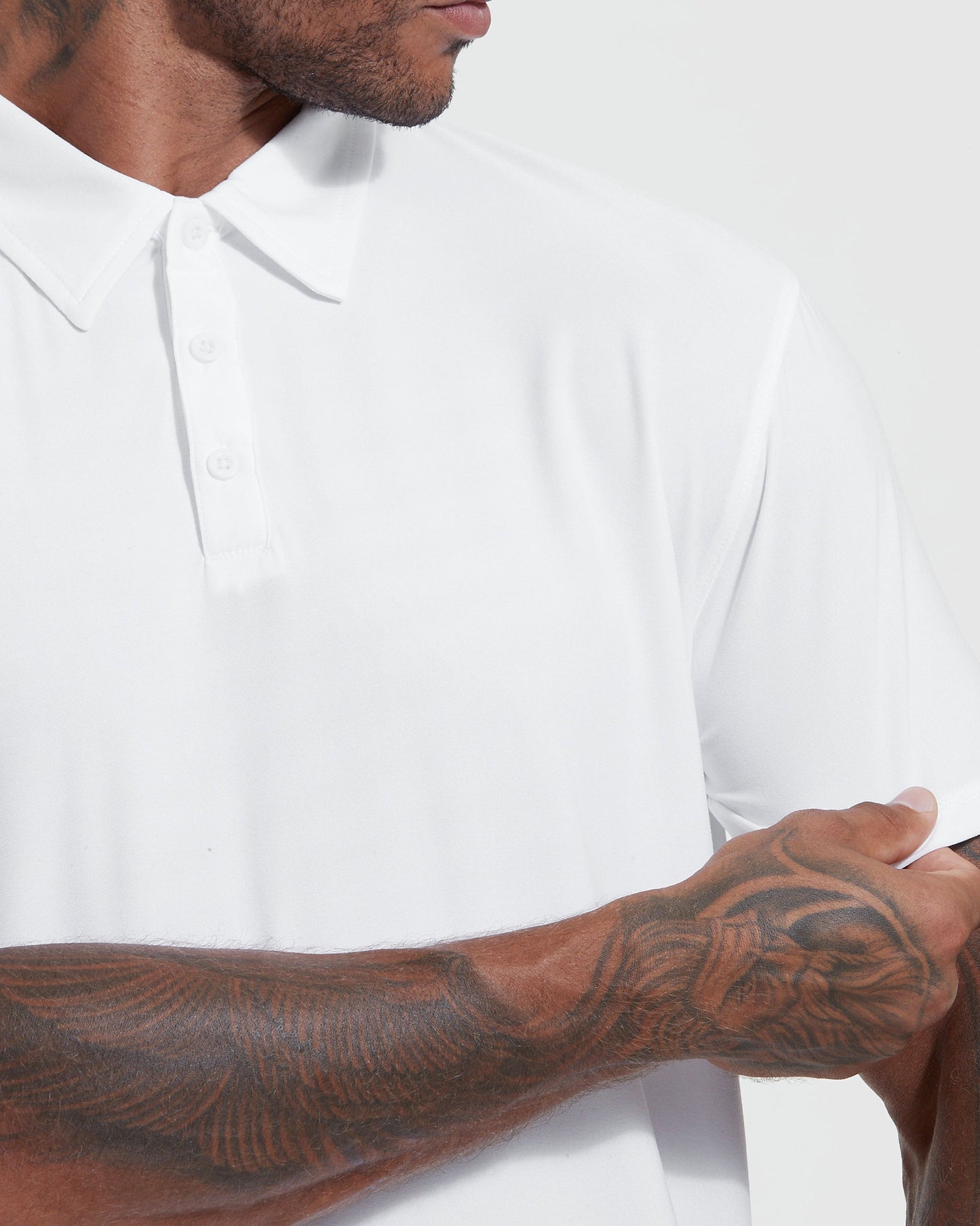 White Short Sleeve Active Polo