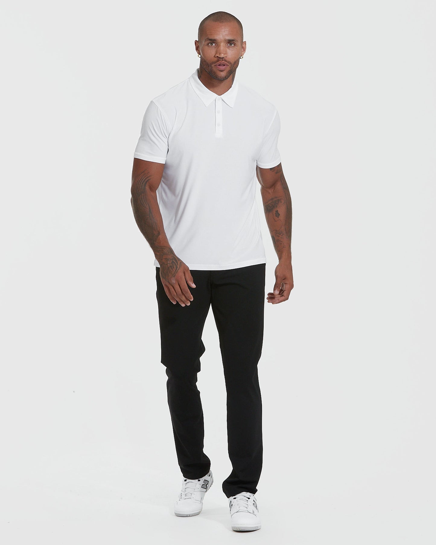 White Short Sleeve Active Polo