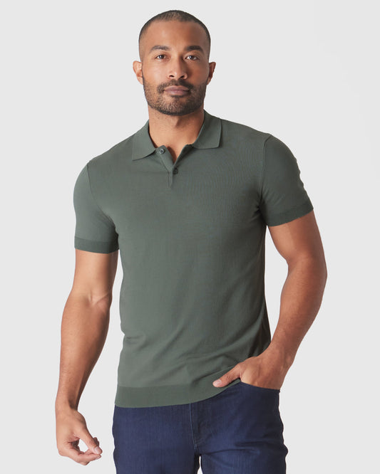 Moss Short Sleeve Sweater Polo