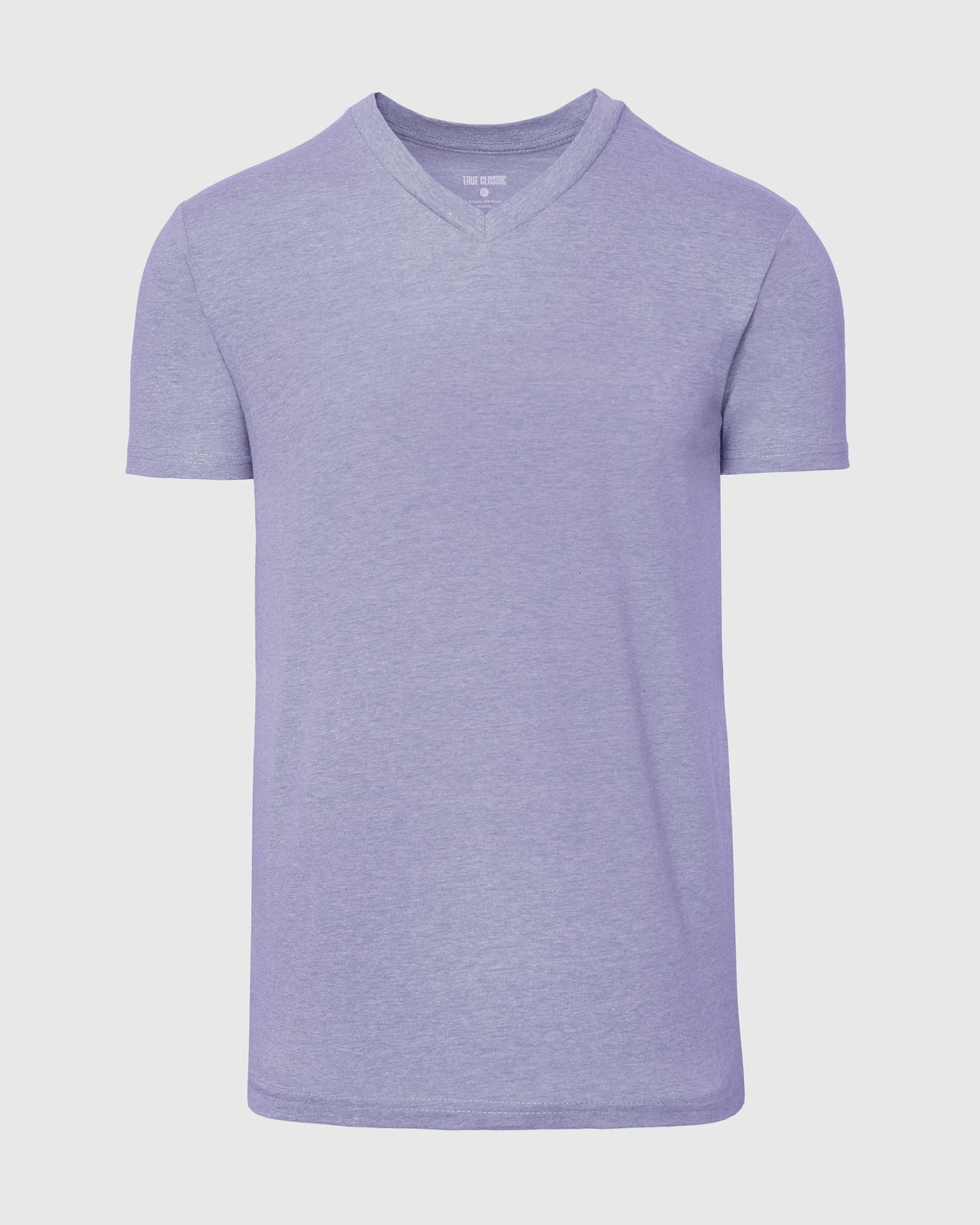 Heather Dark Orchid Short Sleeve Vee Neck T-Shirt