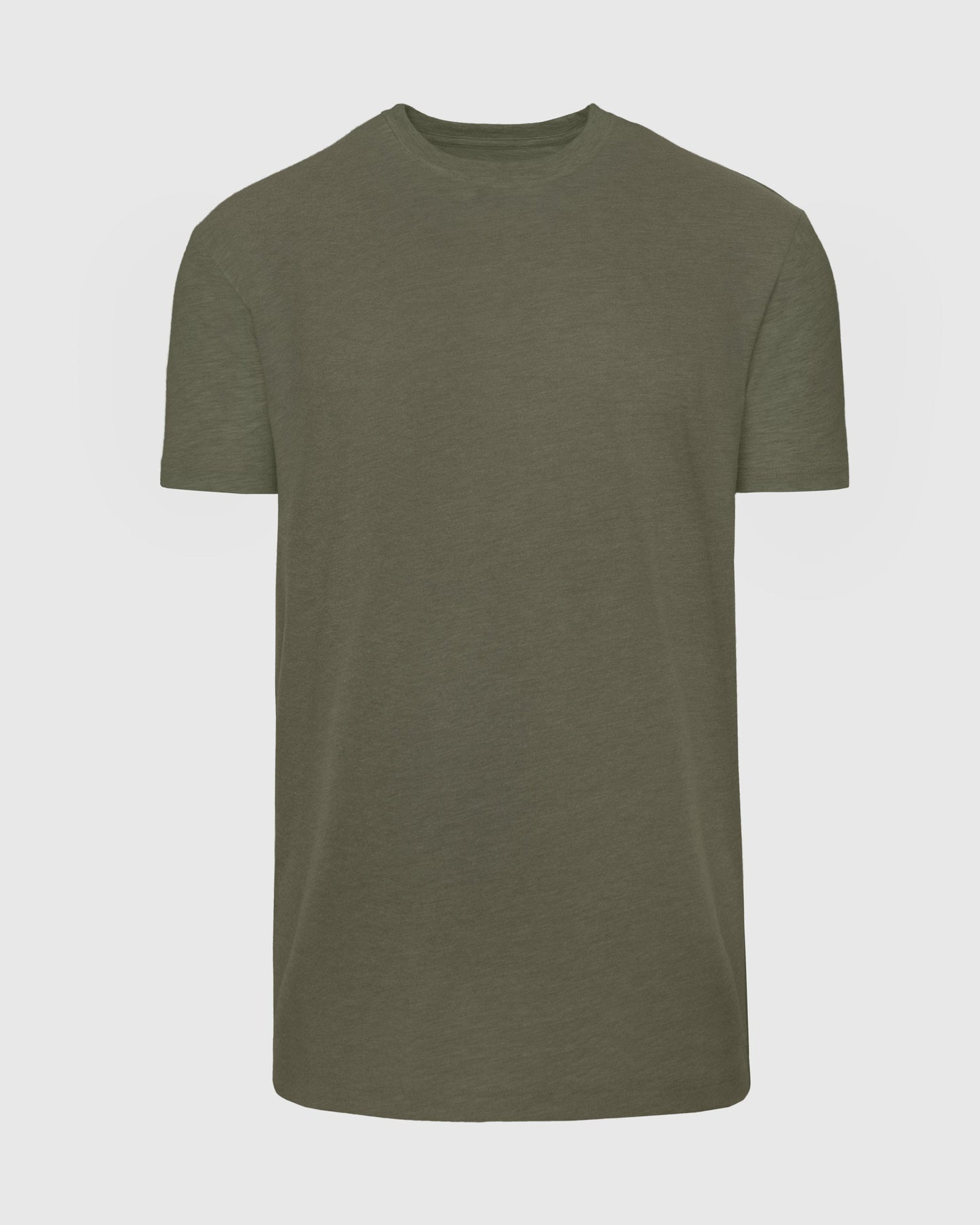 Heather Military Green Short Sleeve Tall Crew