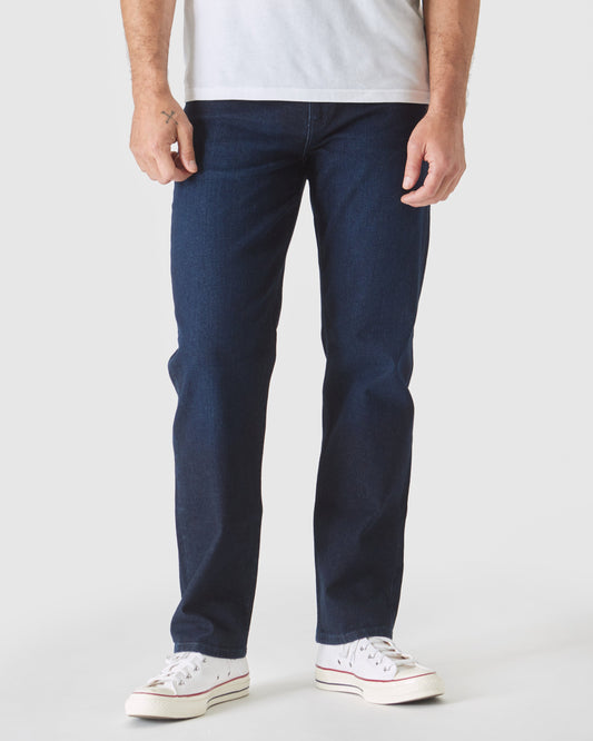 Indigo Rinse Straight Authentic Stretch Jeans