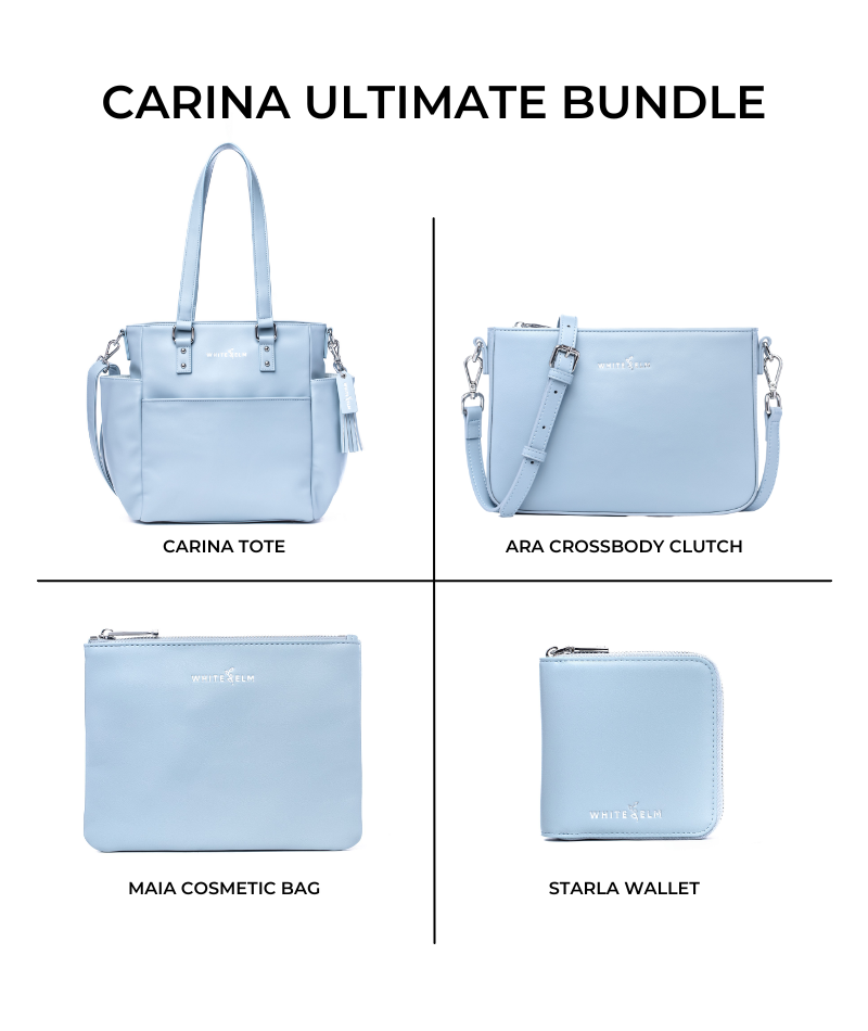 Carina Tote Bag - Ice Blue - [OUTLET FINAL SALE]