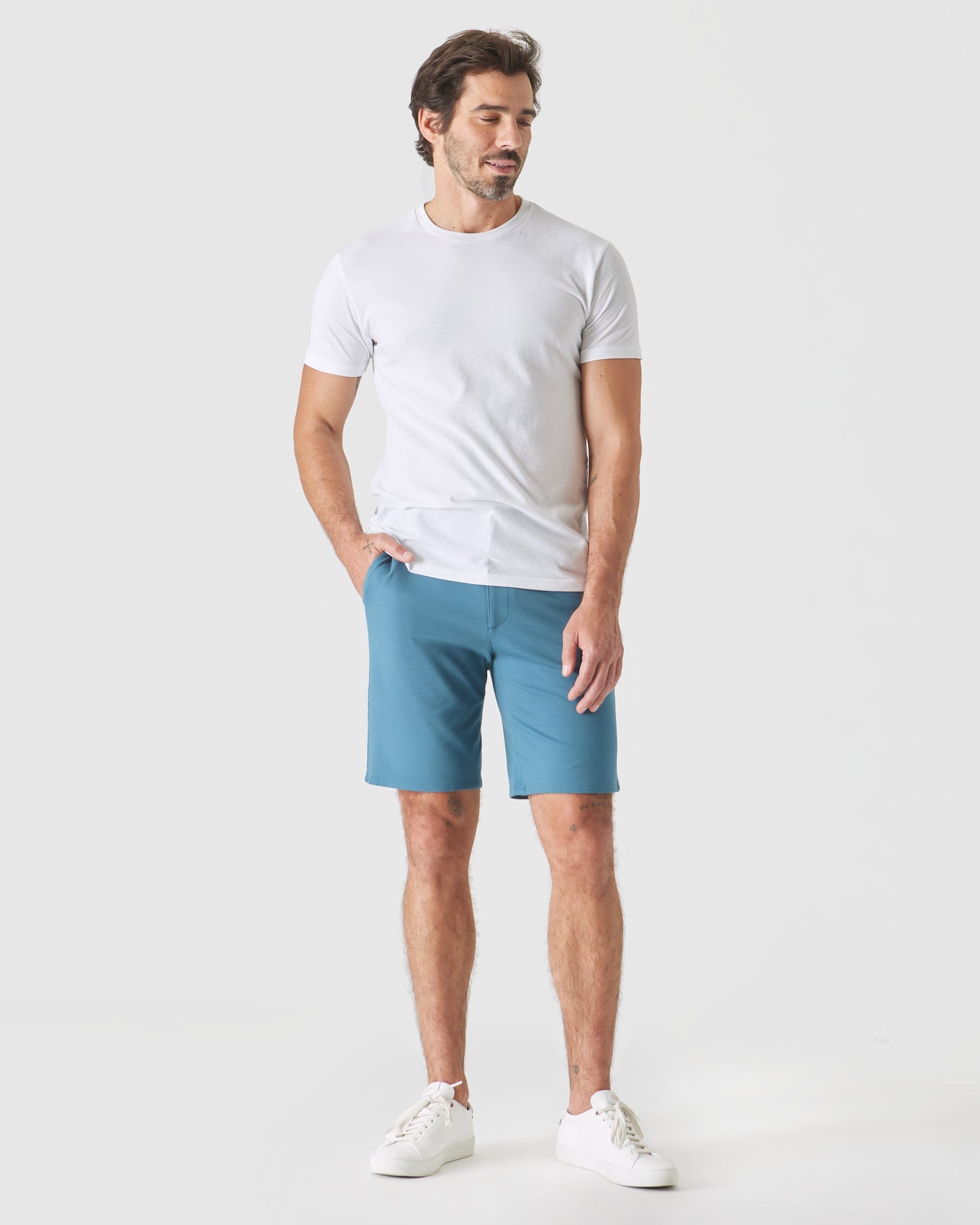 9" Sapphire & Slate Green Comfort Chino Shorts 2-Pack