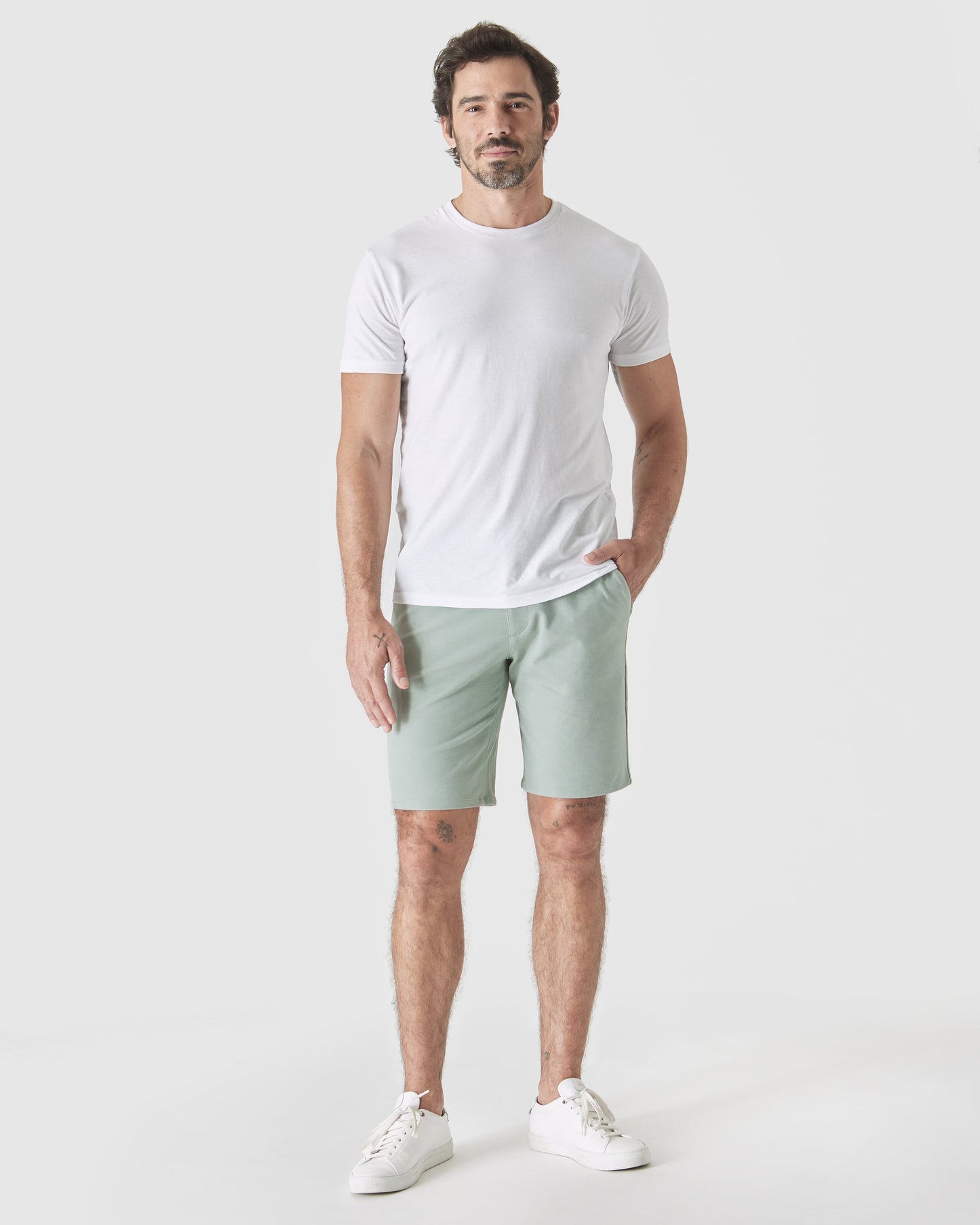 9" Slate Green Comfort Knit Chino Short