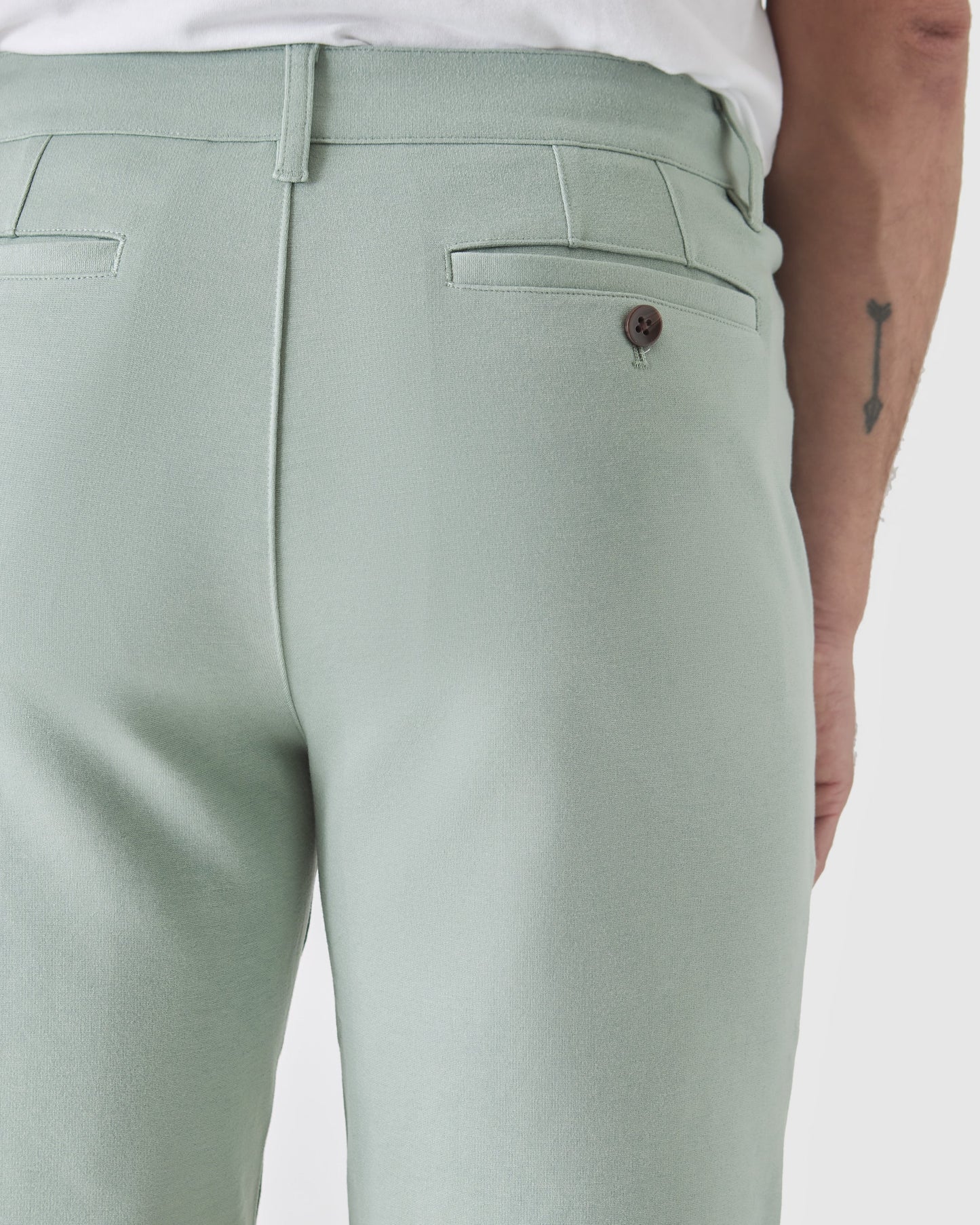 9" Slate Green Comfort Knit Chino Short