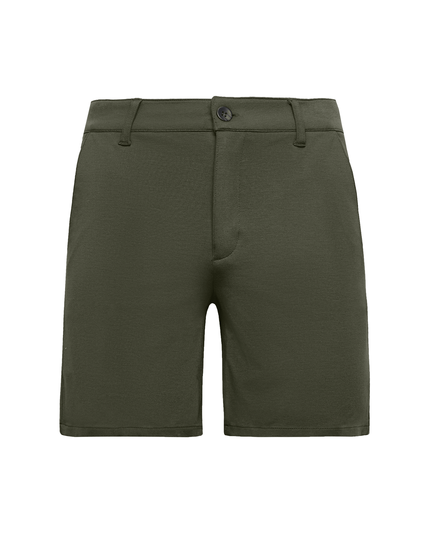 7" Military Green Comfort Knit Chino Short