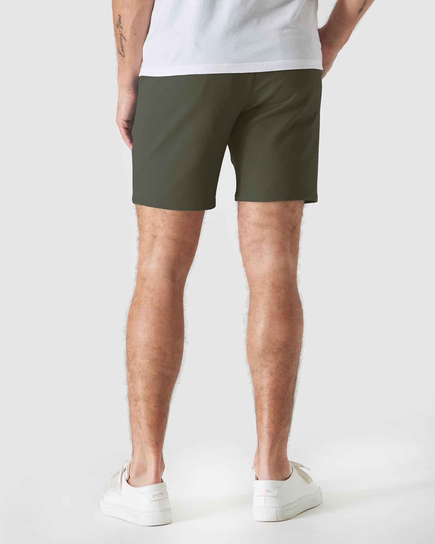 7" Military Green Comfort Knit Chino Short