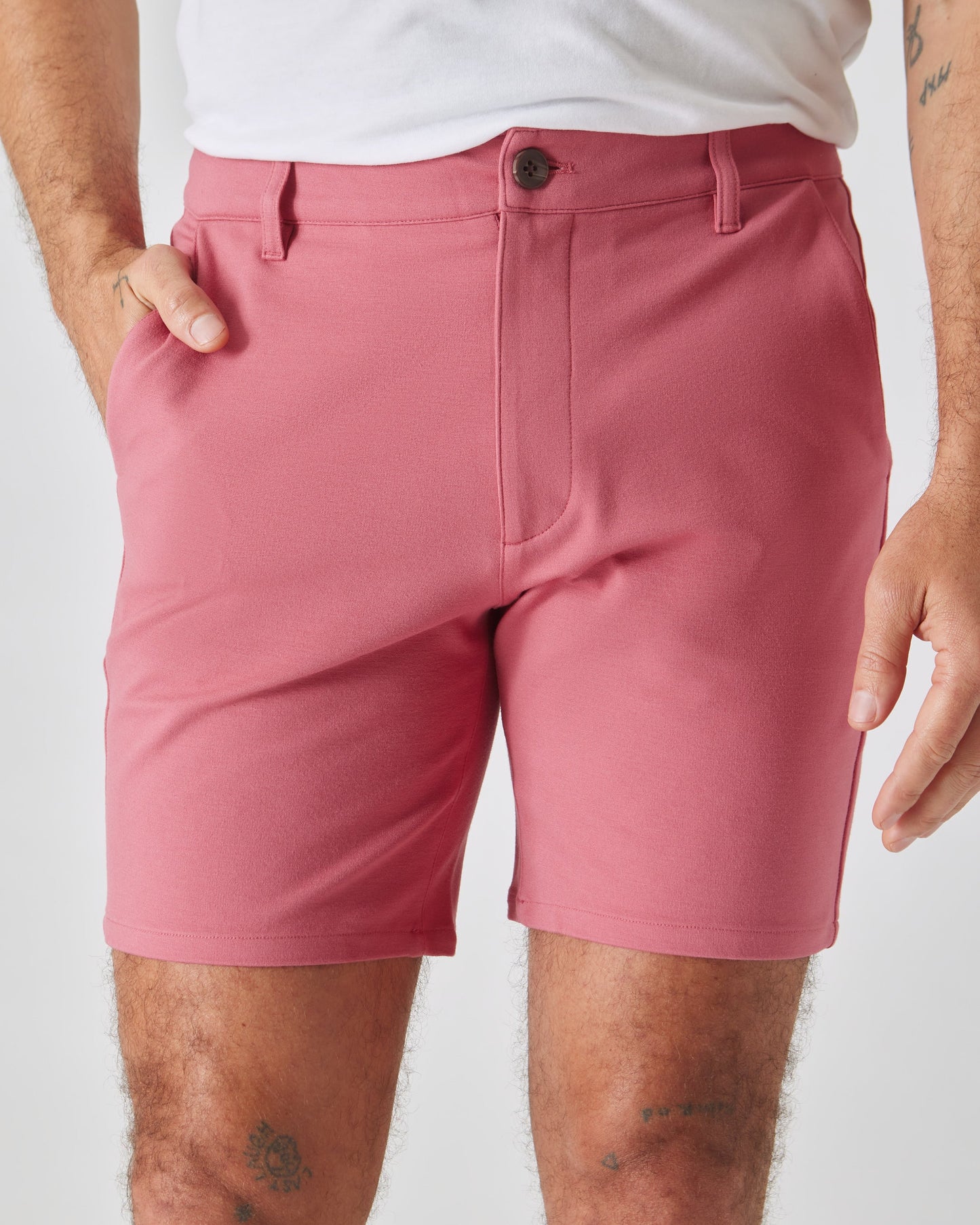 7" Rosewood Comfort Knit Chino Short