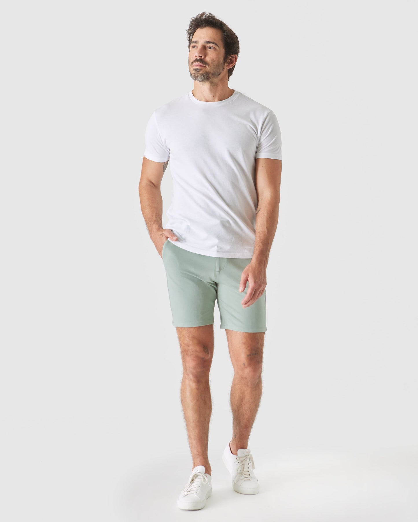 7" Slate Green  Comfort Knit Chino Short