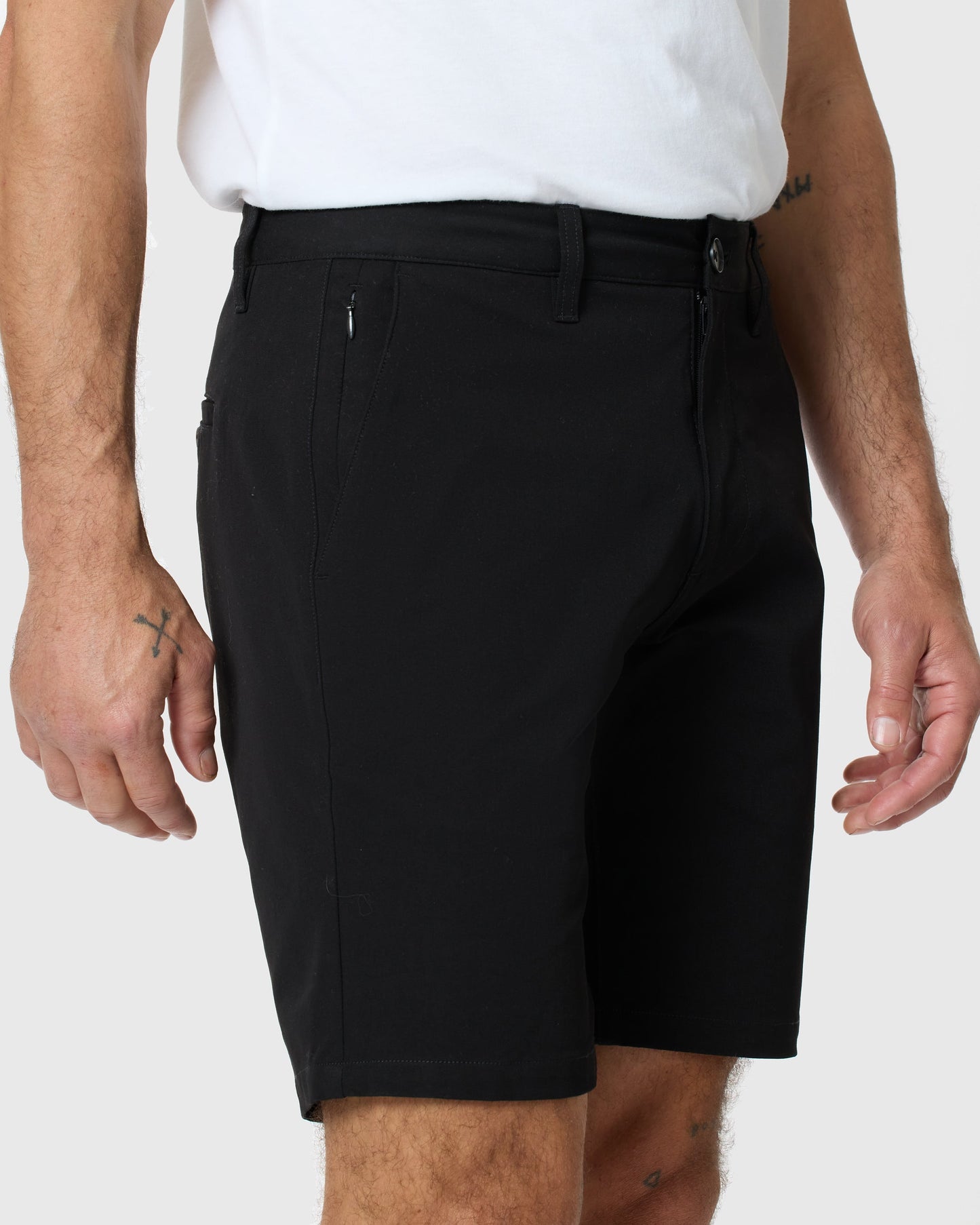 9" Black Classic Twill Shorts