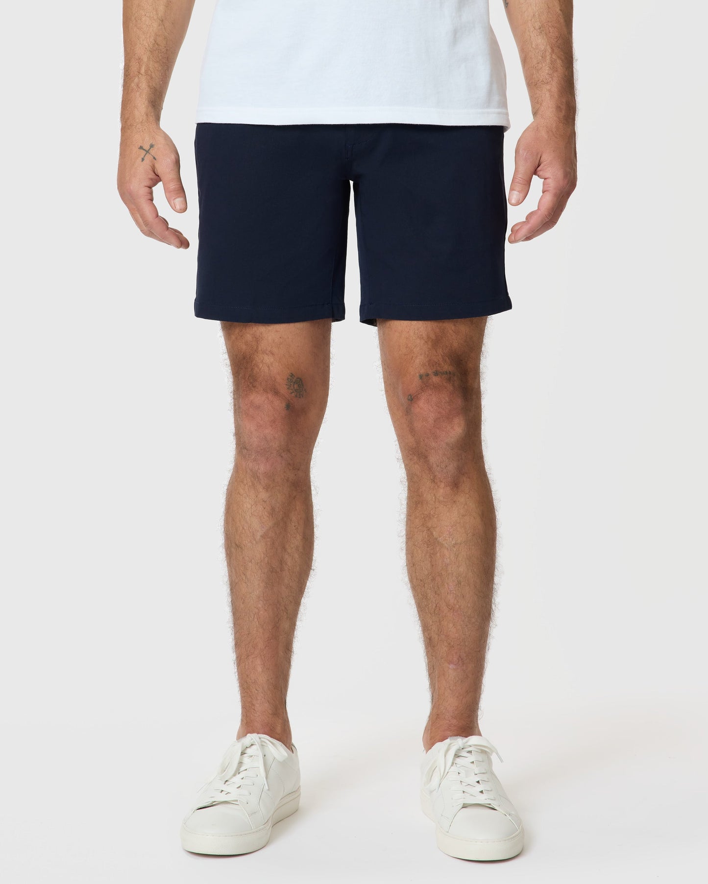 7" Navy Classic Twill Shorts