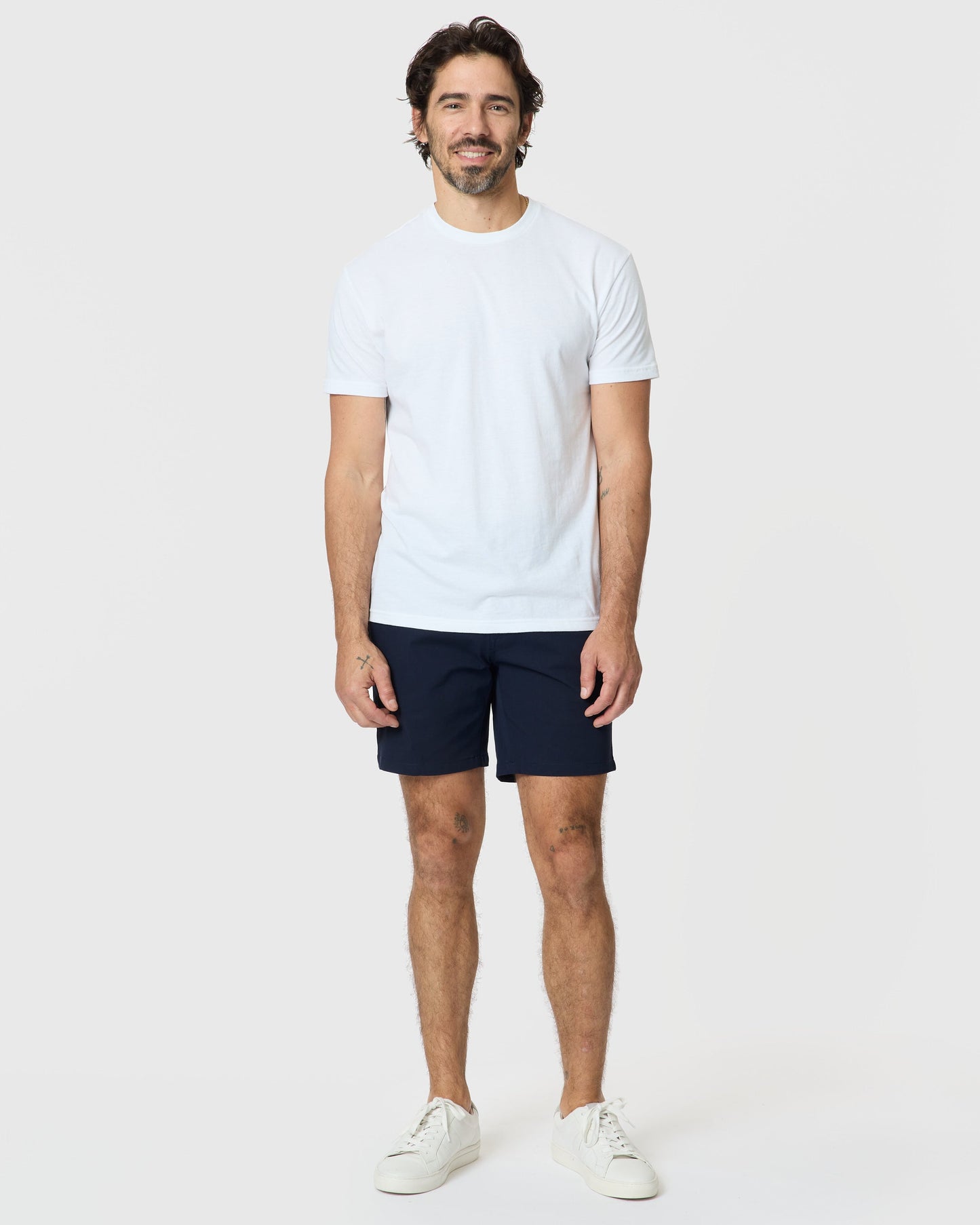 7" Navy Classic Twill Shorts