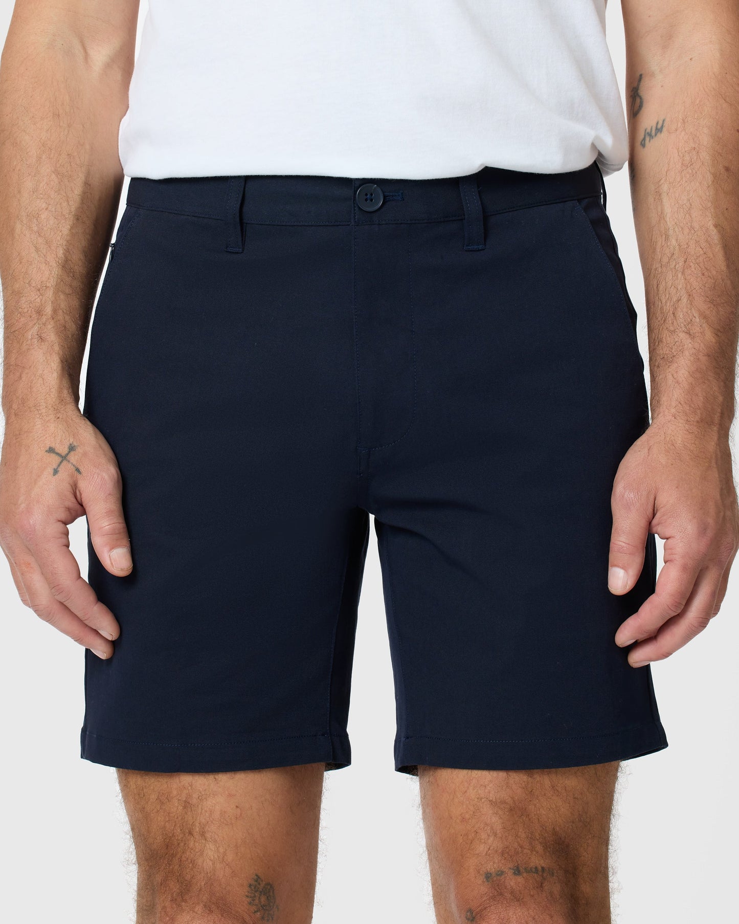 7" Navy Classic Twill Shorts