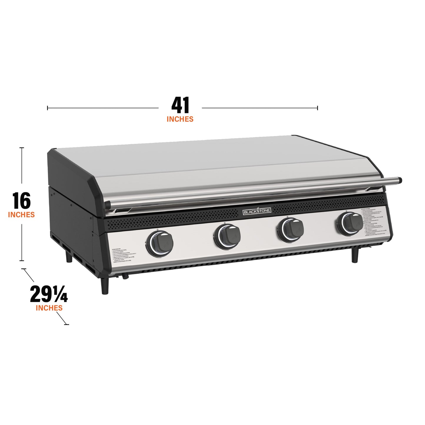 36" Premium Built in Griddle w/hood Natural Gas