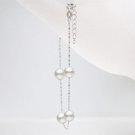 7 mm 7-8" Sterling Silver Pearls By the Yard Bracelet - Capsul