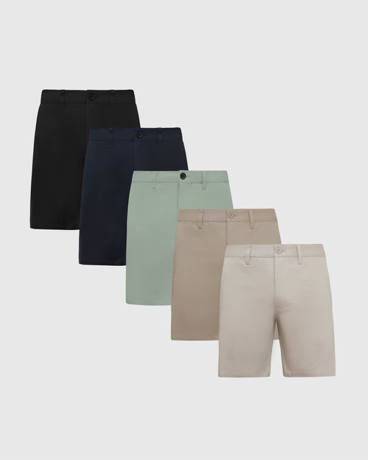 9" Twill Shorts Everyday 5-Pack