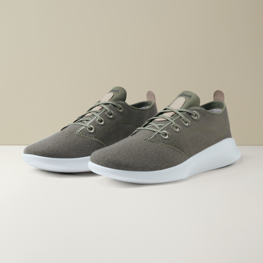 Men's SuperLight Wool Runners - Rugged Green (Blizzard Sole)