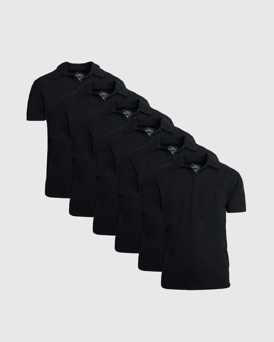 All Black Polo 6-Pack