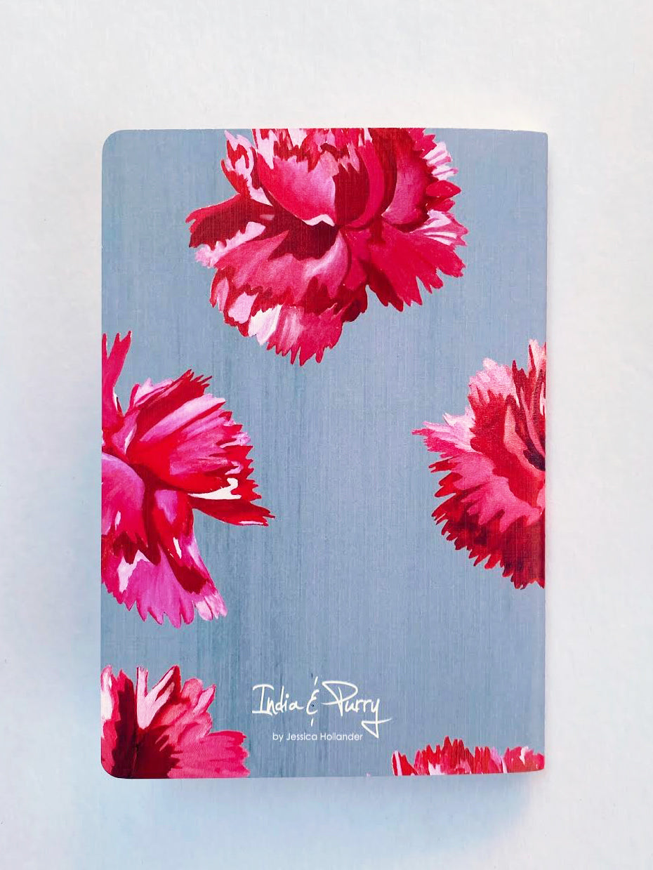 Notebook Set:  Red Carnations & Peach Roses