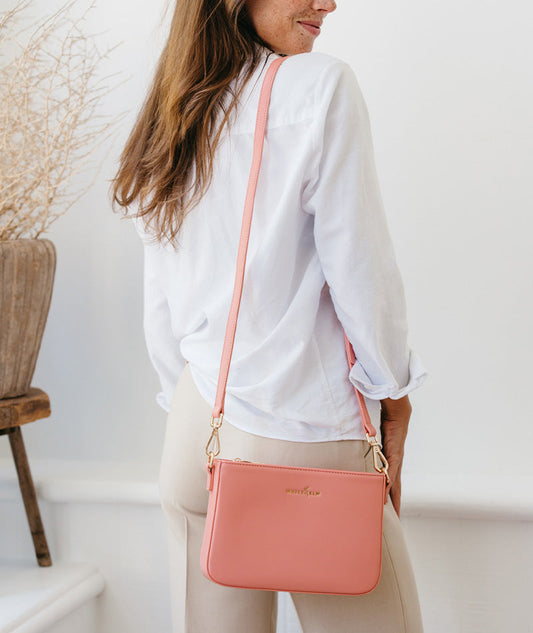 Ara Convertible Crossbody Clutch - Coral