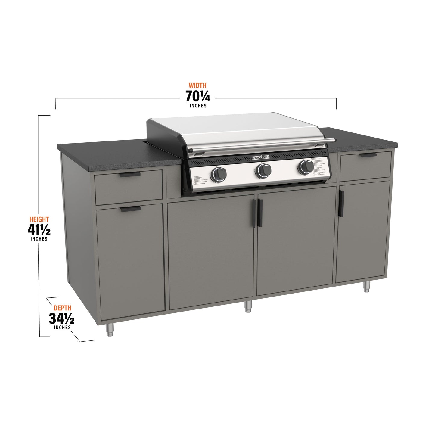 Griddle Island w/28" XL Premium Built in Griddle