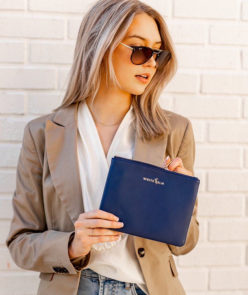 Maia Cosmetic Bag - Navy Blue - [OUTLET FINAL SALE]