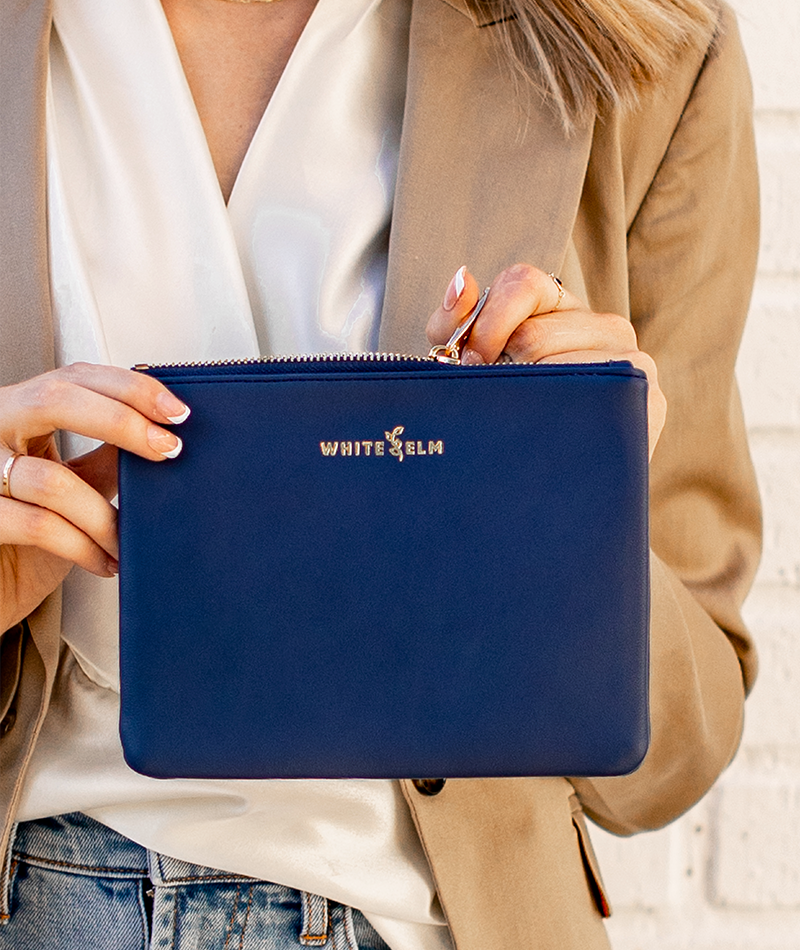 Maia Cosmetic Bag - Navy Blue - [OUTLET FINAL SALE]