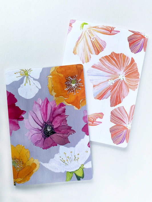 Notebook Set:  Hibiscus & Cactus Flowers