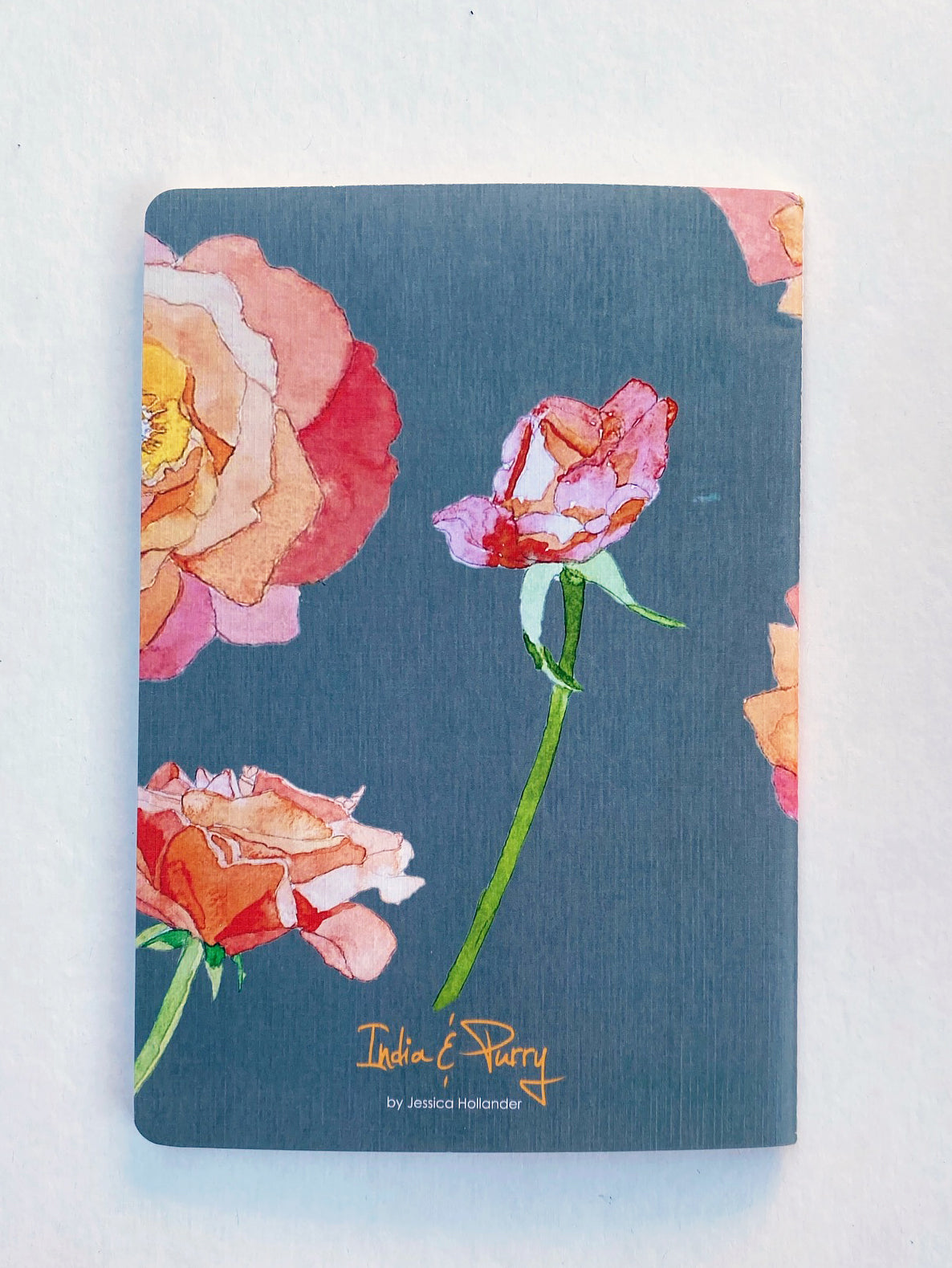 Notebook Set:  Red Carnations & Peach Roses