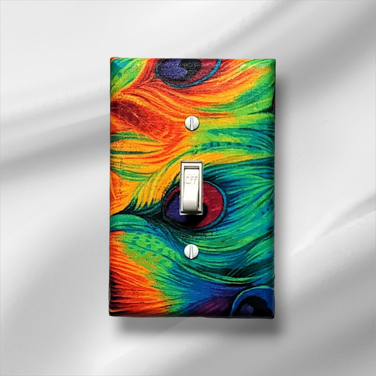 Rainbow Peacock Bliss Light Switchplates (Limited Edition)