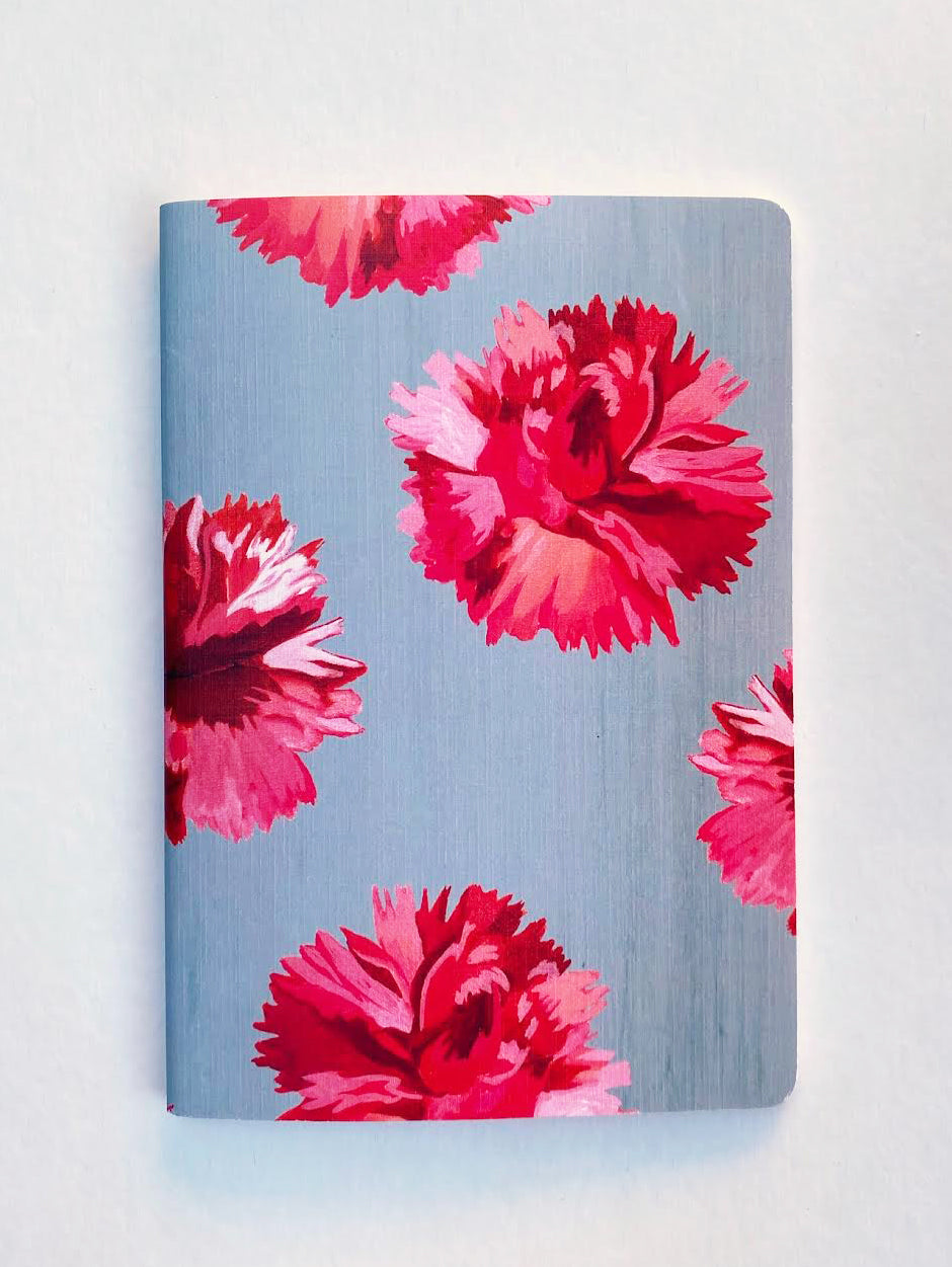 Notebook Set:  Red Carnations & Peach Roses