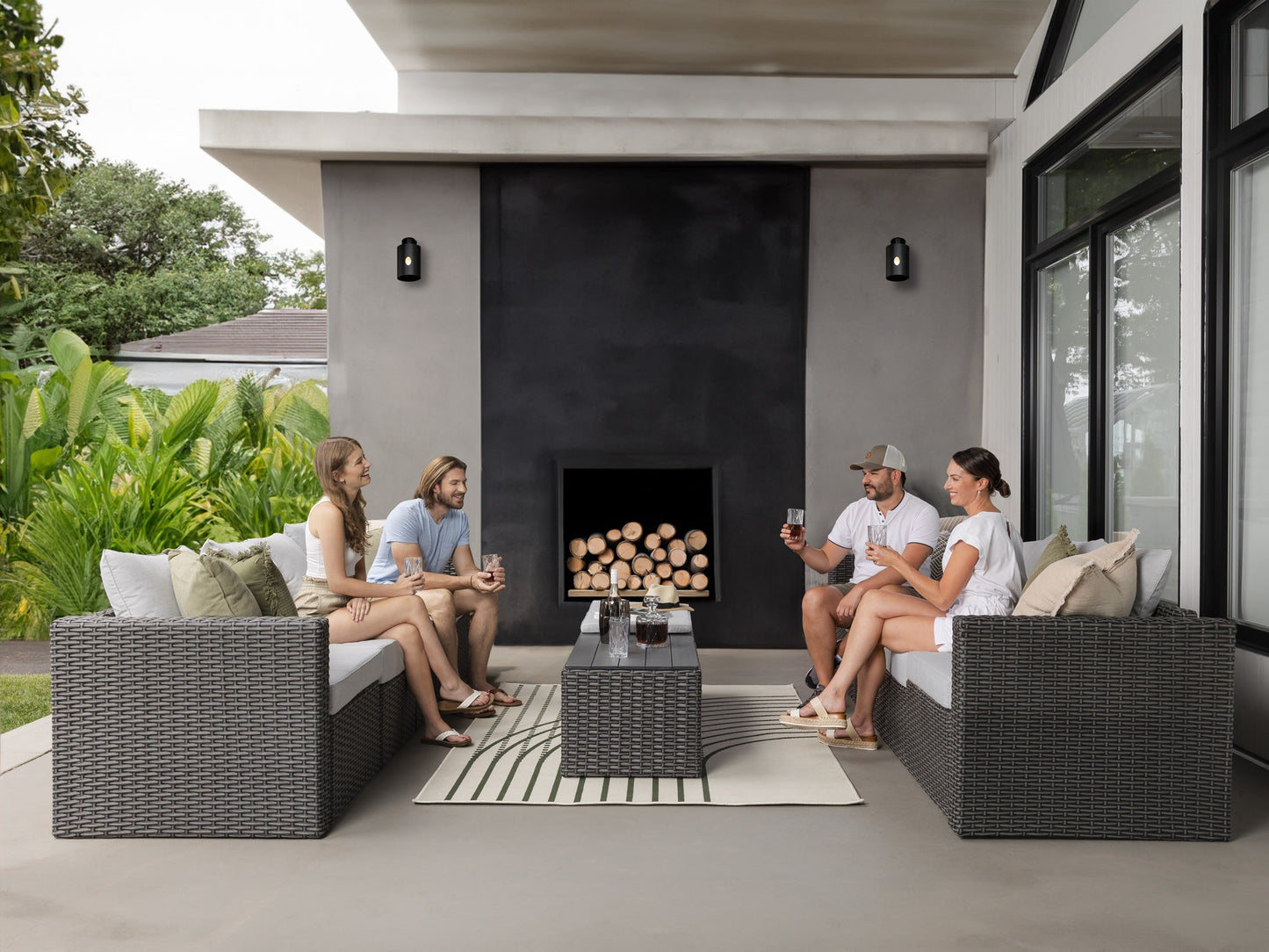 Transformer Patio Conversation Set - Modular 6 Piece to 10