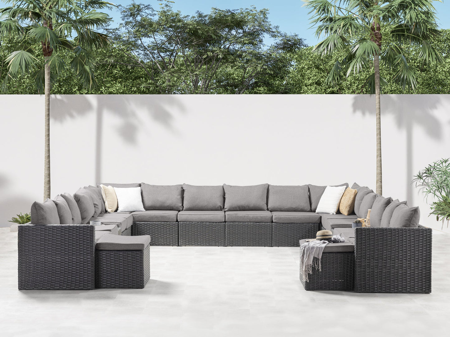 Transformer Patio Conversation Set - Modular 12 Piece to 20