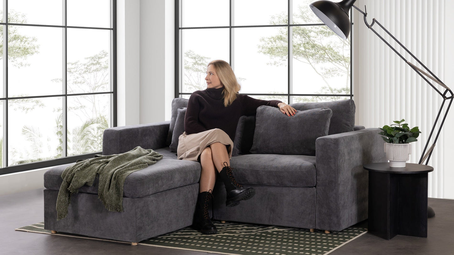 Transformer Couch™ 2 Seater L-Shaped Sectional with Ottoman