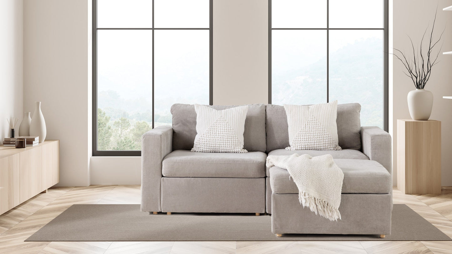 Transformer Couch™ 2 Seater L-Shaped Sectional with Ottoman