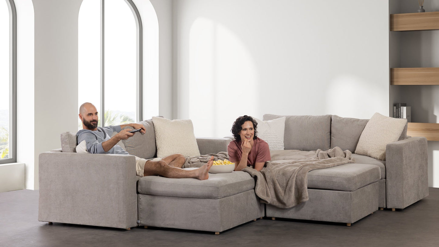 Transformer Couch™ 4 Seater W-Shaped Sectional with Ottomans