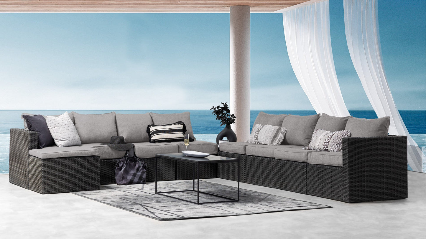 Transformer Patio Conversation Set - Modular 6 Piece to 10