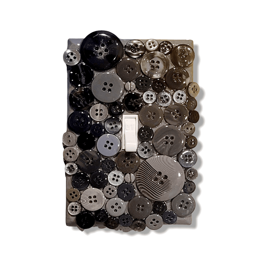 Black & Gray Variety Button Light Switch | Wall Plate | Outlet Covers | Toggle | Switchplate - Kustom Kreationz by Kila