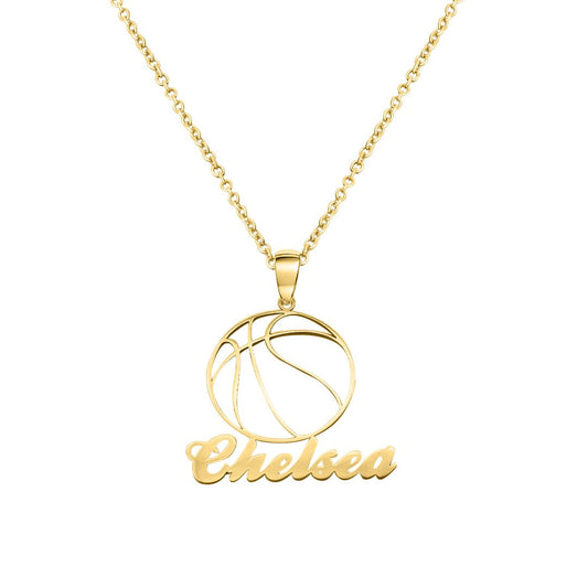 Custom Cutout Basketball Star Necklace - Capsul